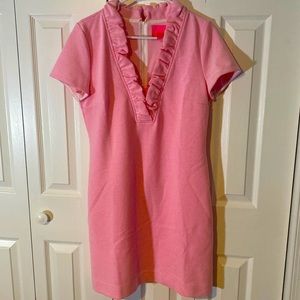 Lilly Pulitzer Tisbury Shift Dress Pink and White